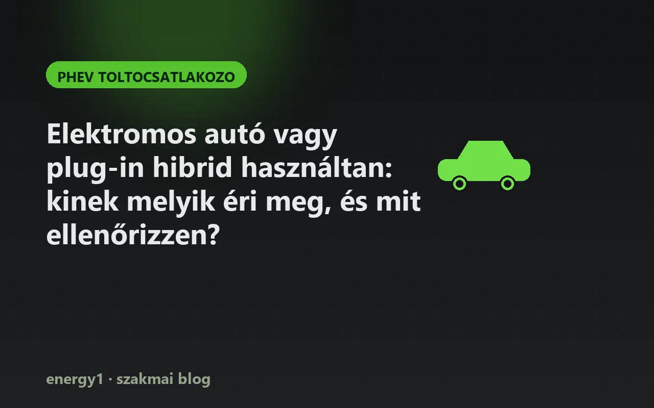 Elektromos autó vagy plug-in hibrid használtan: kinek melyik éri meg, és mit ellenőrizzen? - phev toltocsatlakozo