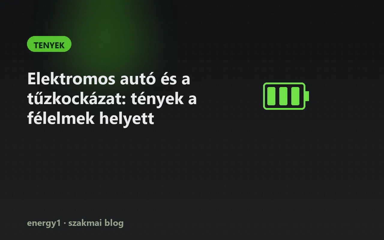 Elektromos autó és a tűzkockázat: tények a félelmek helyett - tenyek