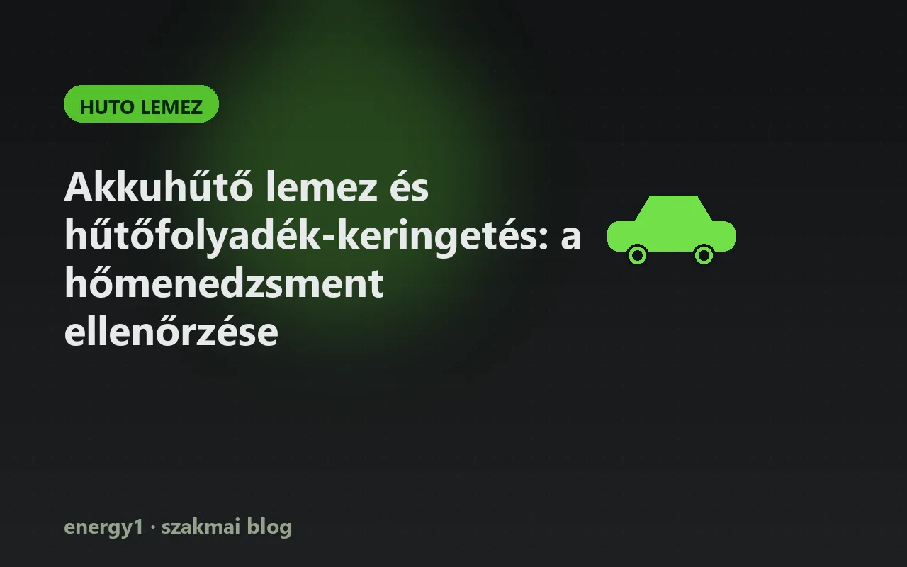 Akkuhűtő lemez és hűtőfolyadék-keringetés: a hőmenedzsment ellenőrzése - huto lemez