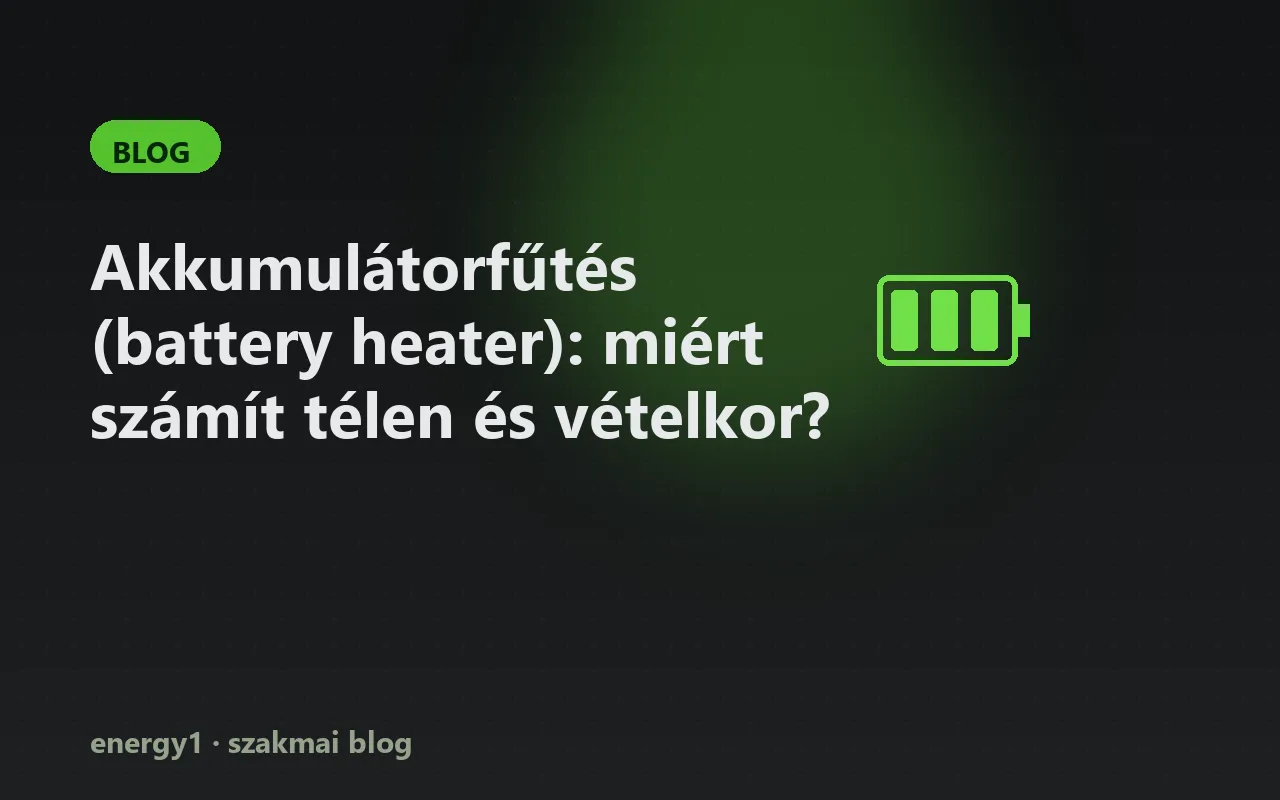 Akkumulátorfűtés (battery heater): miért számít télen és vételkor?