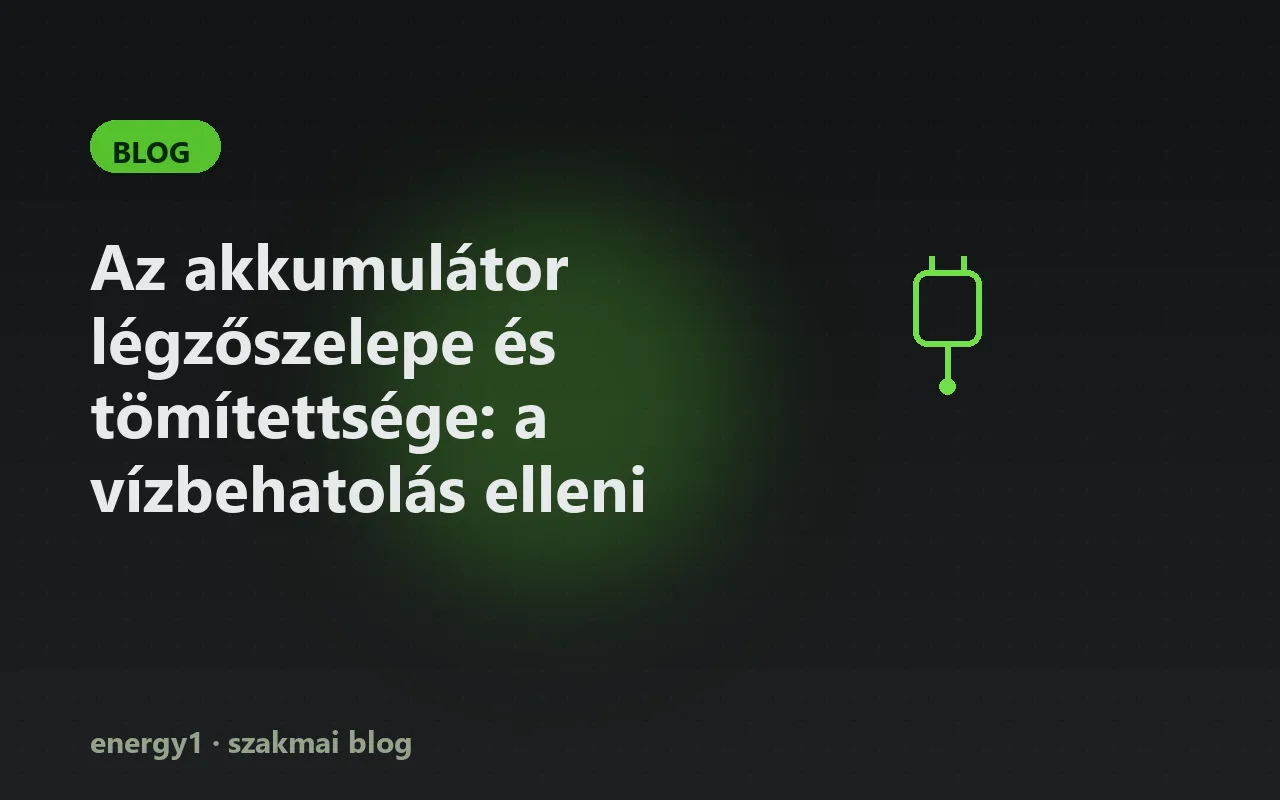 Az akkumulátor légzőszelepe és tömítettsége: a vízbehatolás elleni védelem