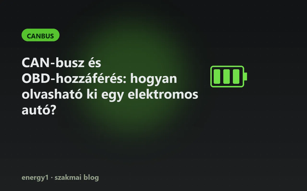 CAN-busz és OBD-hozzáférés: hogyan olvasható ki egy elektromos autó? - canbus