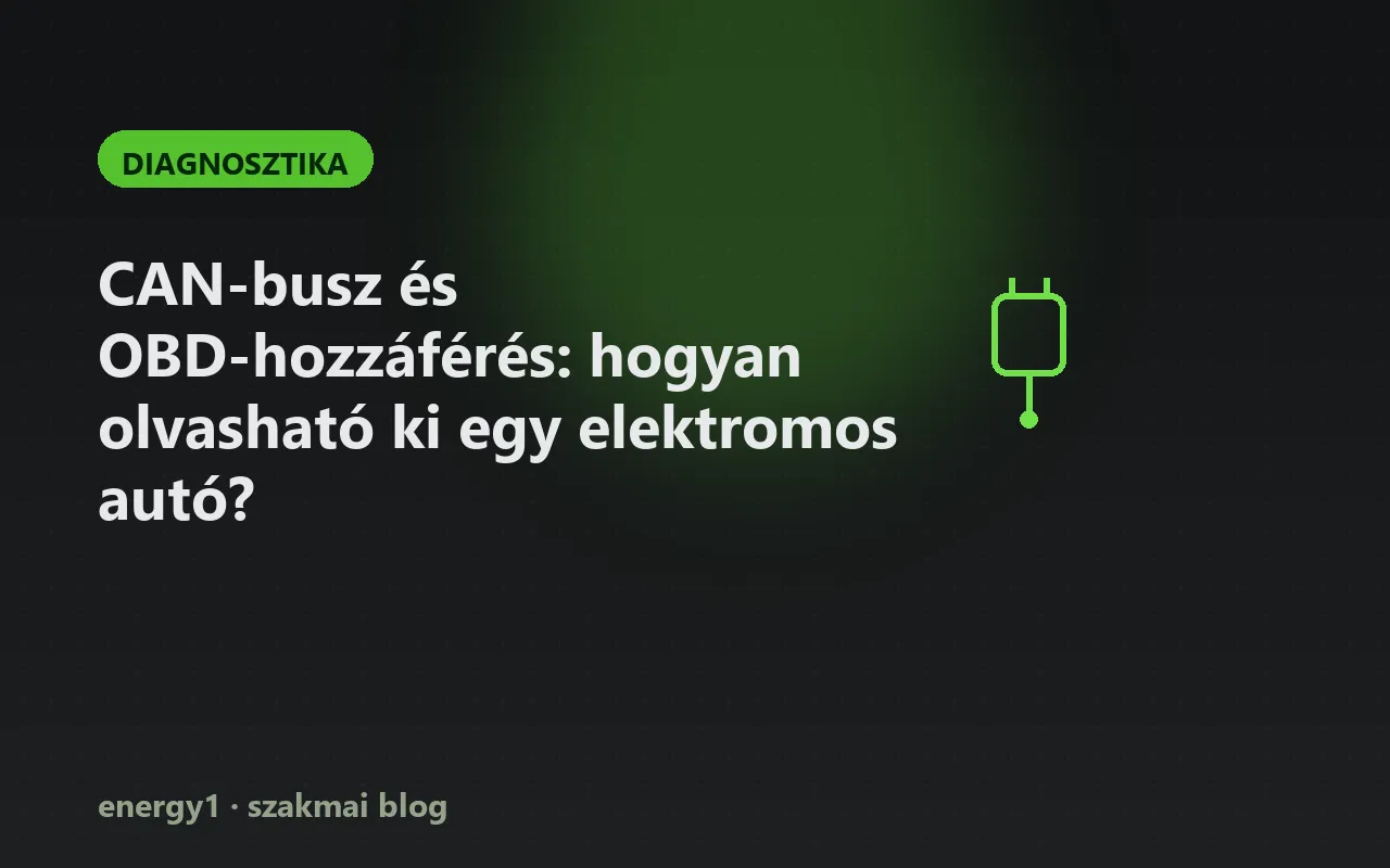 CAN-busz és OBD-hozzáférés: hogyan olvasható ki egy elektromos autó? - diagnosztika