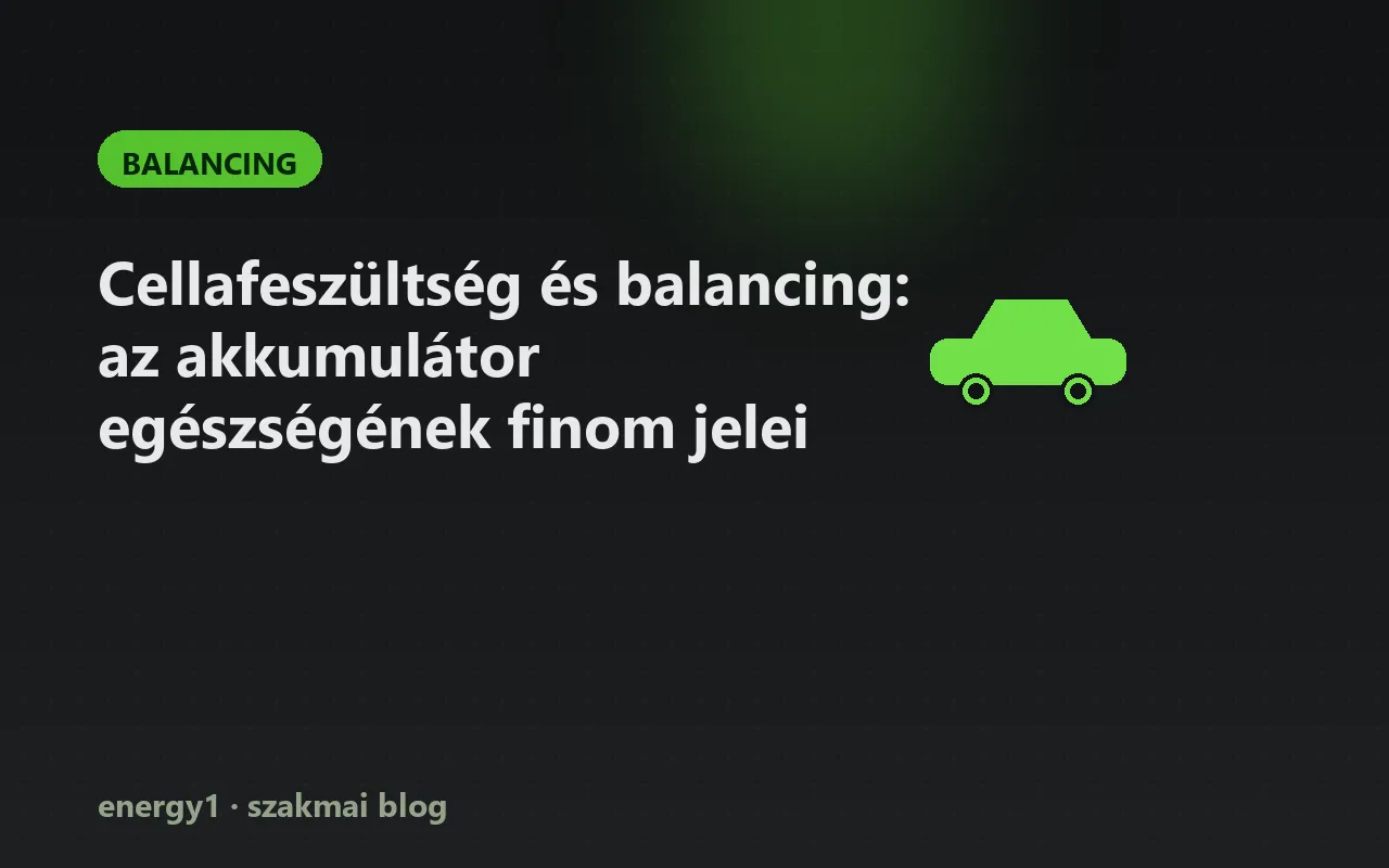 Cellafeszültség és balancing: az akkumulátor egészségének finom jelei - balancing