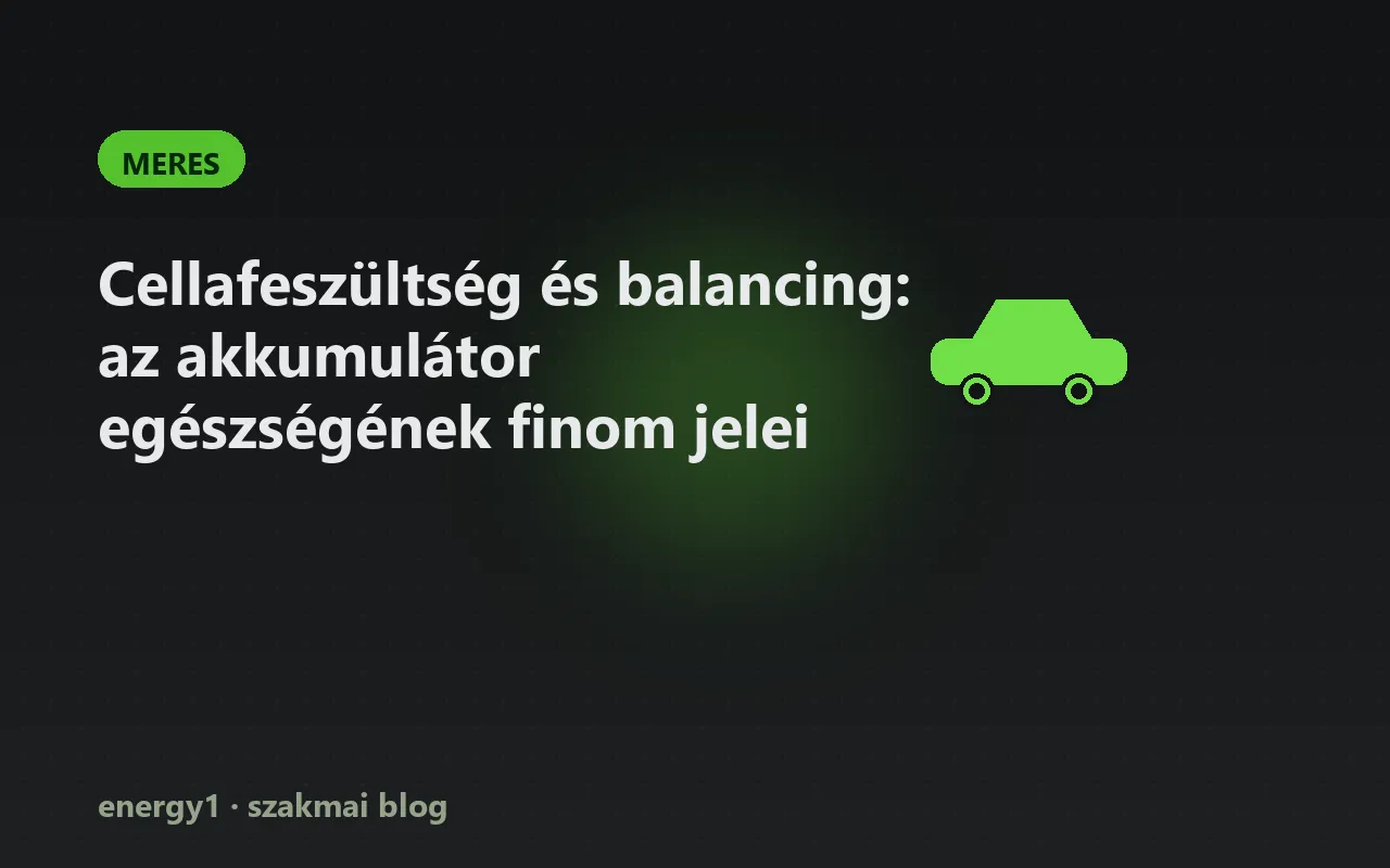 Cellafeszültség és balancing: az akkumulátor egészségének finom jelei - meres