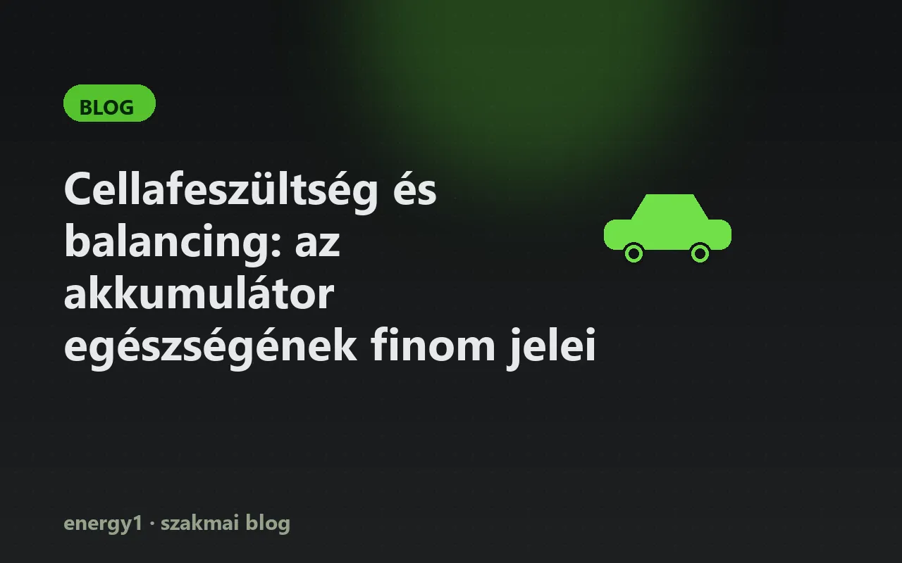 Cellafeszültség és balancing: az akkumulátor egészségének finom jelei