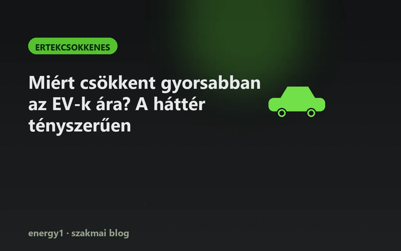 Miért csökkent gyorsabban az EV-k ára? A háttér tényszerűen - ertekcsokkenes