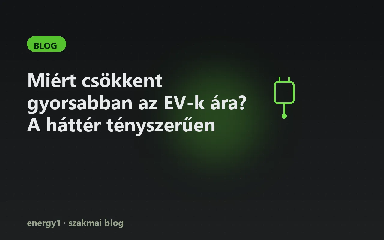 Miért csökkent gyorsabban az EV-k ára? A háttér tényszerűen