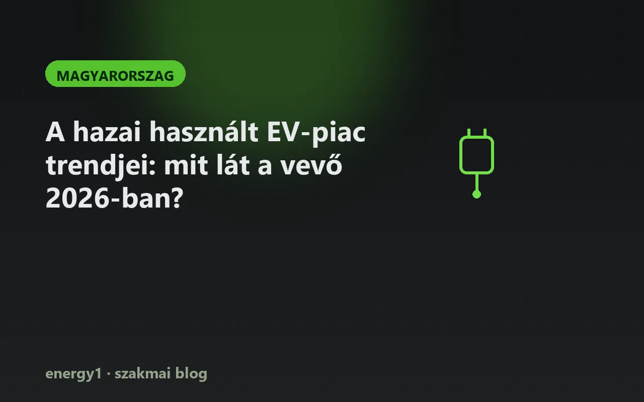 A hazai használt EV-piac trendjei: mit lát a vevő 2026-ban? - magyarorszag