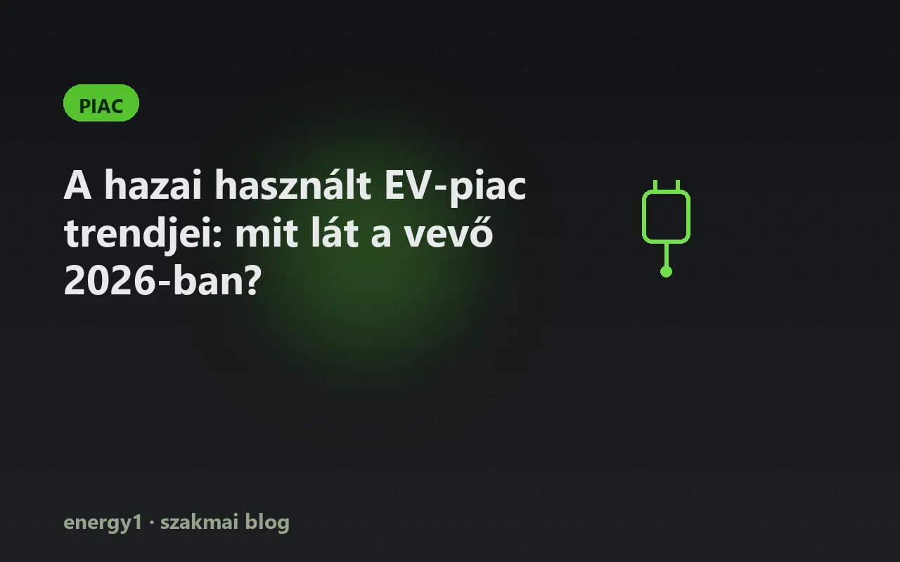 A hazai használt EV-piac trendjei: mit lát a vevő 2026-ban? - piac