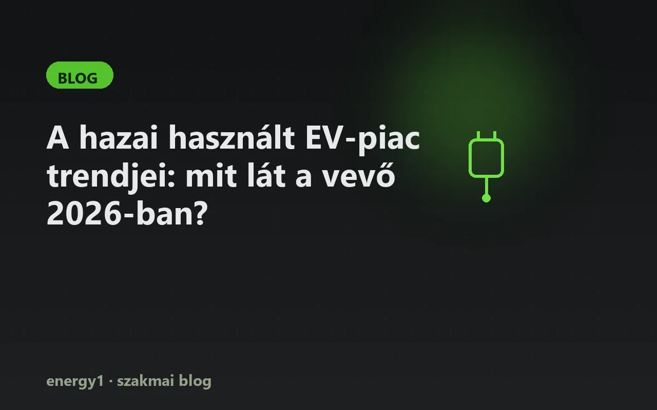 A hazai használt EV-piac trendjei: mit lát a vevő 2026-ban?