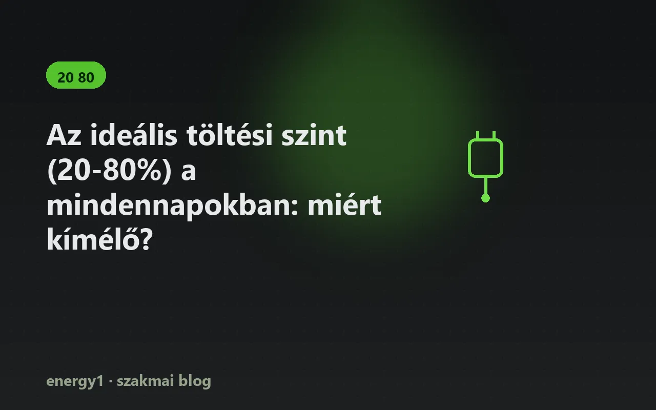 Az ideális töltési szint (20-80%) a mindennapokban: miért kímélő? - 20 80