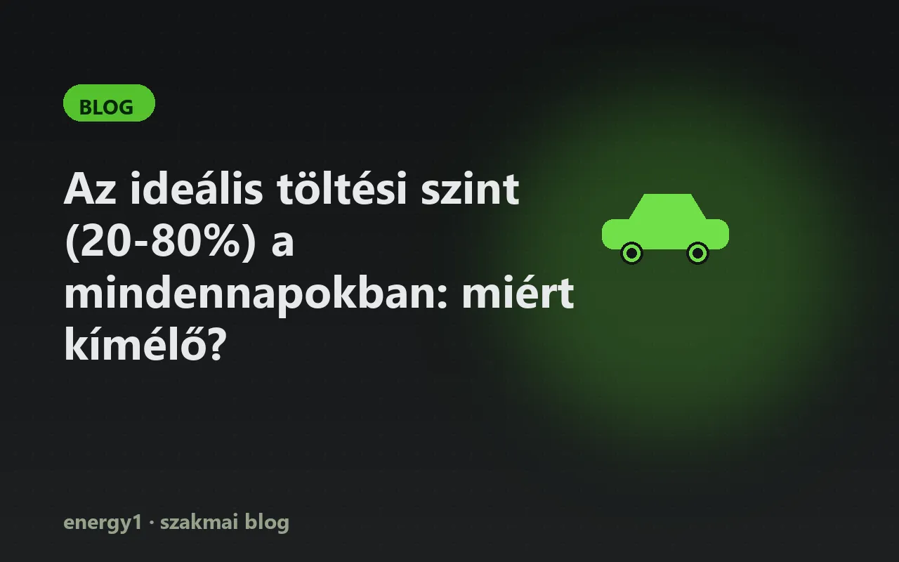Az ideális töltési szint (20-80%) a mindennapokban: miért kímélő?