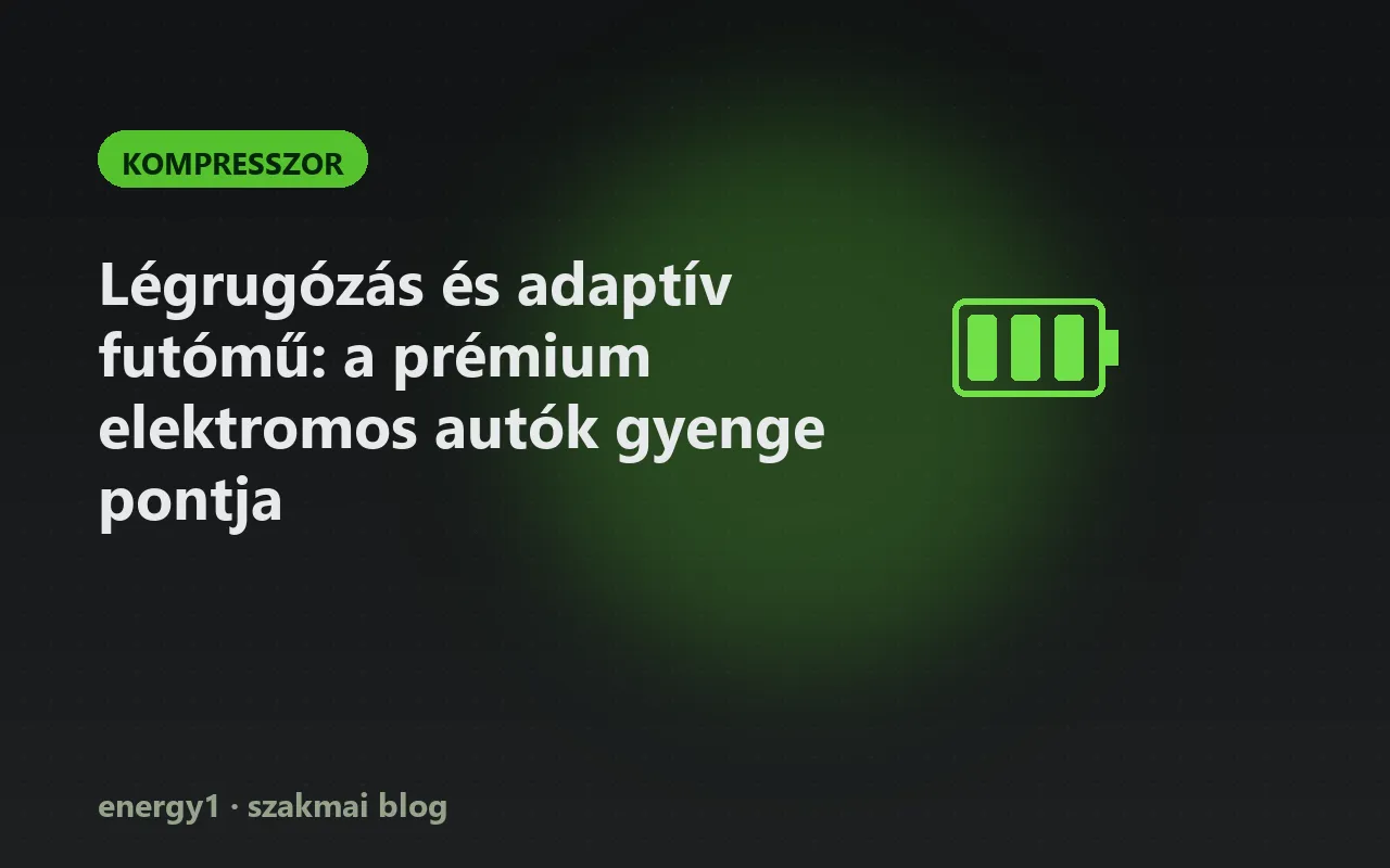 Légrugózás és adaptív futómű: a prémium elektromos autók gyenge pontja - kompresszor