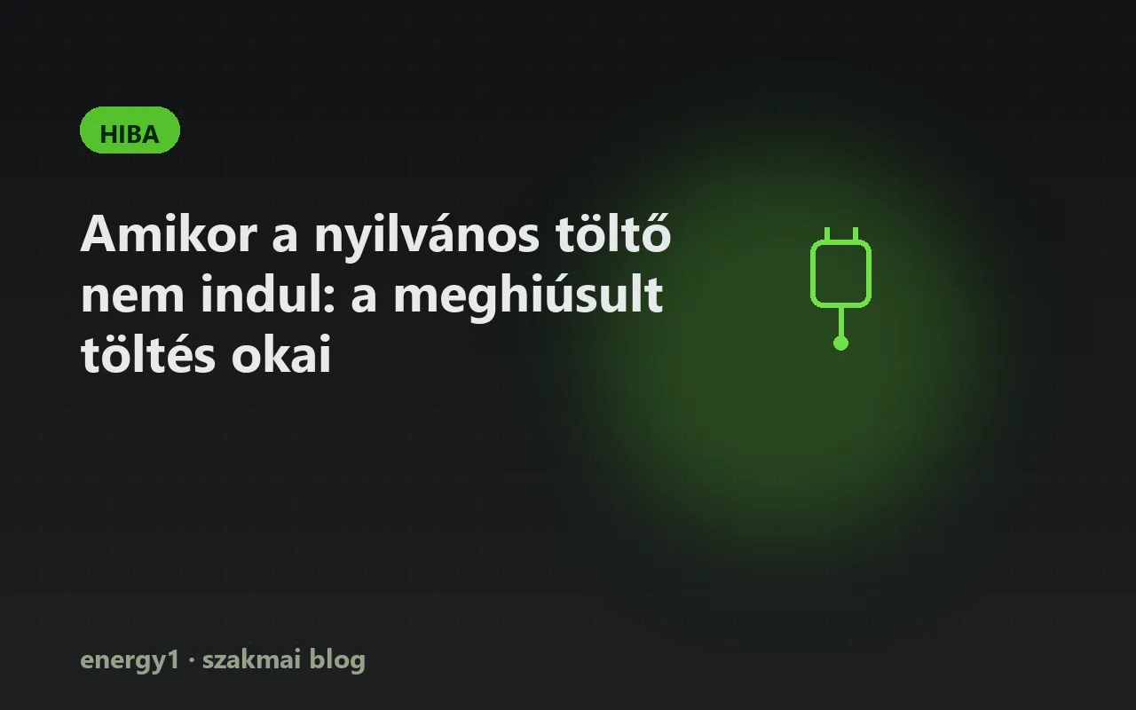 Amikor a nyilvános töltő nem indul: a meghiúsult töltés okai - hiba
