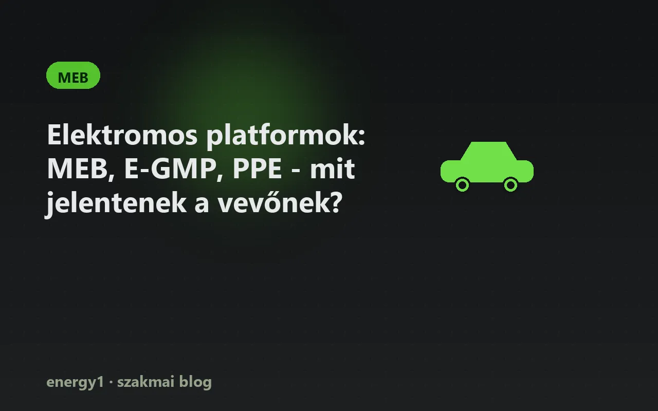 Elektromos platformok: MEB, E-GMP, PPE - mit jelentenek a vevőnek? - meb
