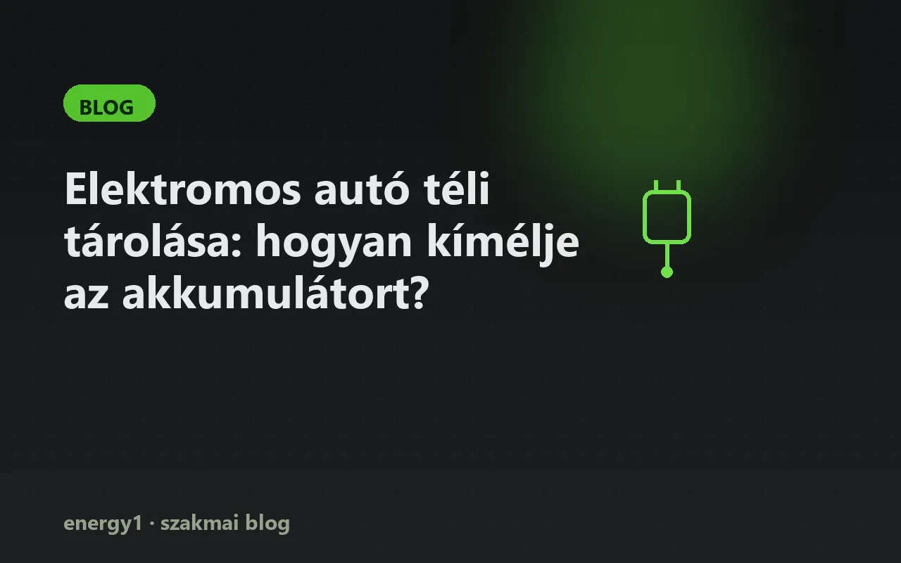Elektromos autó téli tárolása: hogyan kímélje az akkumulátort?