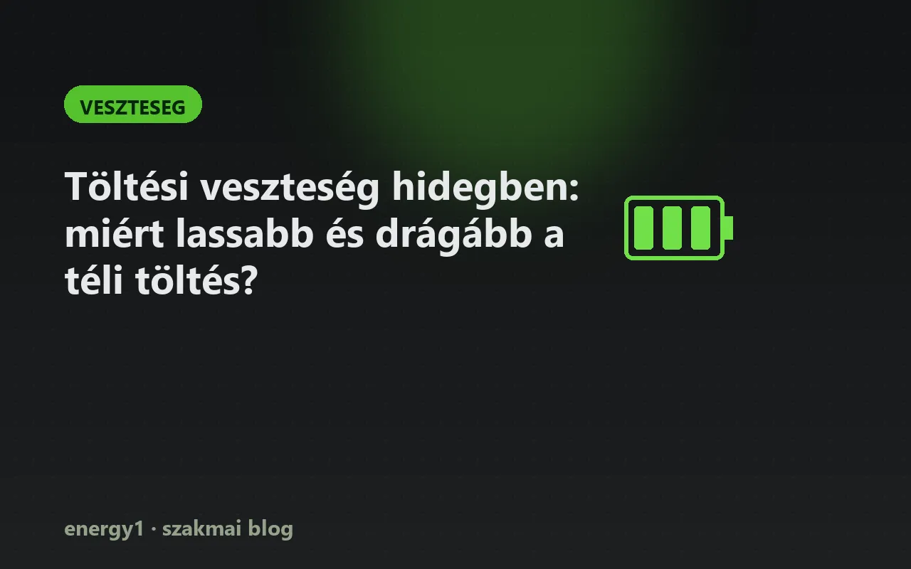 Töltési veszteség hidegben: miért lassabb és drágább a téli töltés? - veszteseg