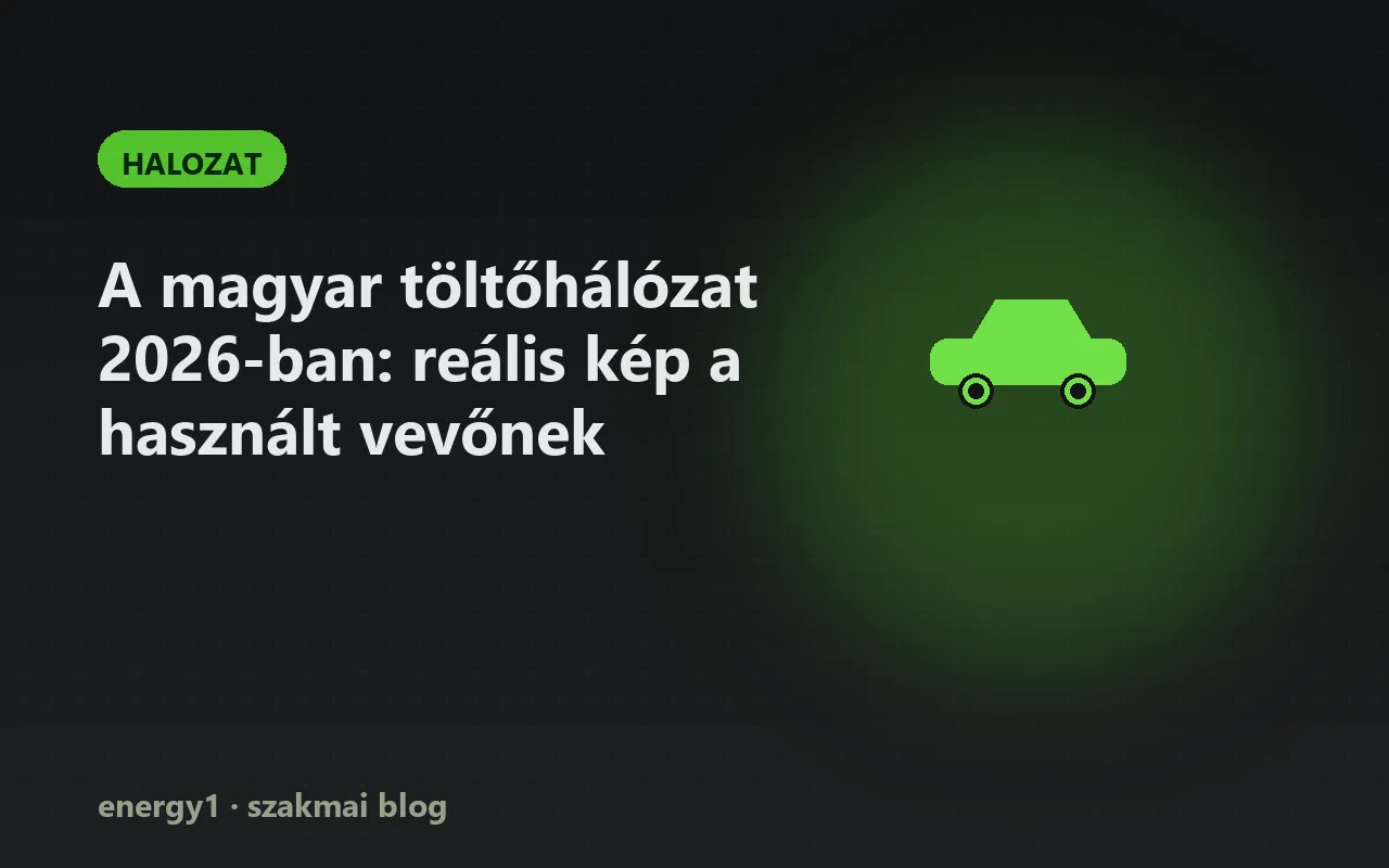 A magyar töltőhálózat 2026-ban: reális kép a használt vevőnek - halozat