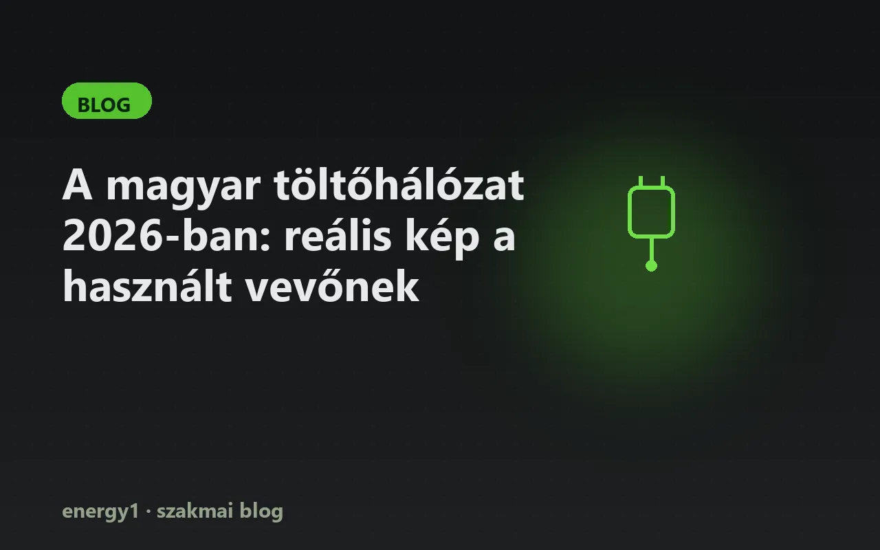 A magyar töltőhálózat 2026-ban: reális kép a használt vevőnek