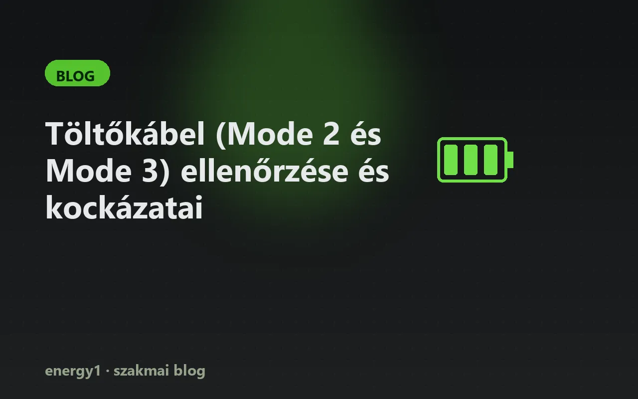 Töltőkábel (Mode 2 és Mode 3) ellenőrzése és kockázatai
