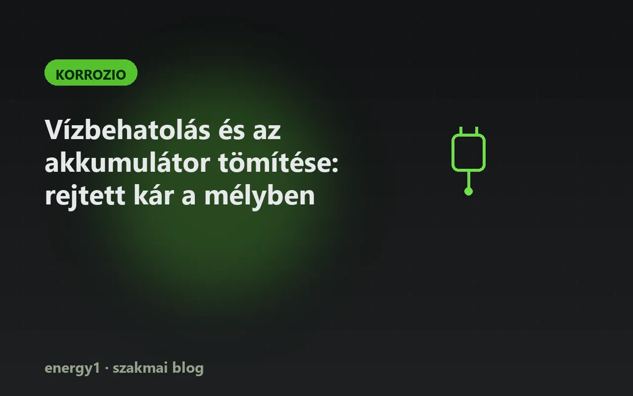 Vízbehatolás és az akkumulátor tömítése: rejtett kár a mélyben - korrozio