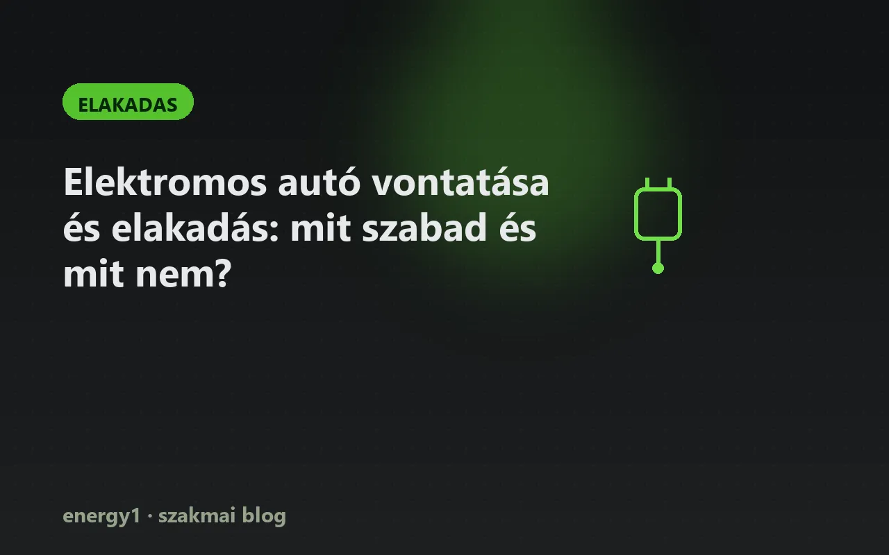 Elektromos autó vontatása és elakadás: mit szabad és mit nem? - elakadas