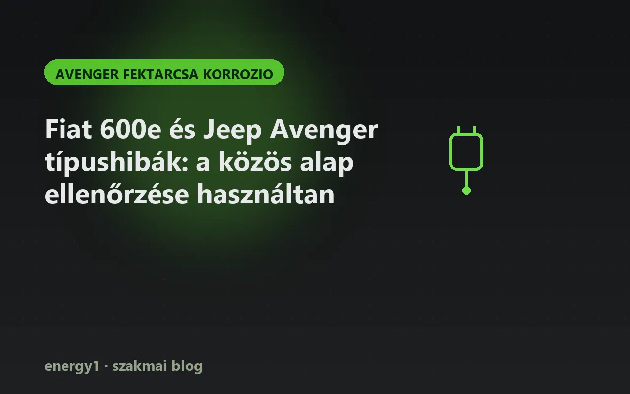 Fiat 600e és Jeep Avenger típushibák: a közös alap ellenőrzése használtan - avenger fektarcsa korrozio