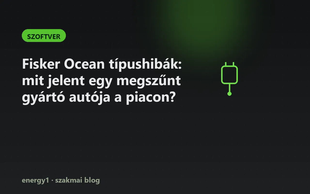 Fisker Ocean típushibák: mit jelent egy megszűnt gyártó autója a piacon? - szoftver