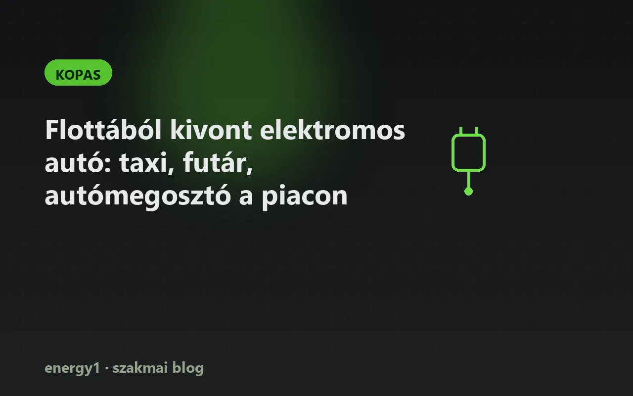 Flottából kivont elektromos autó: taxi, futár, autómegosztó a piacon - kopas