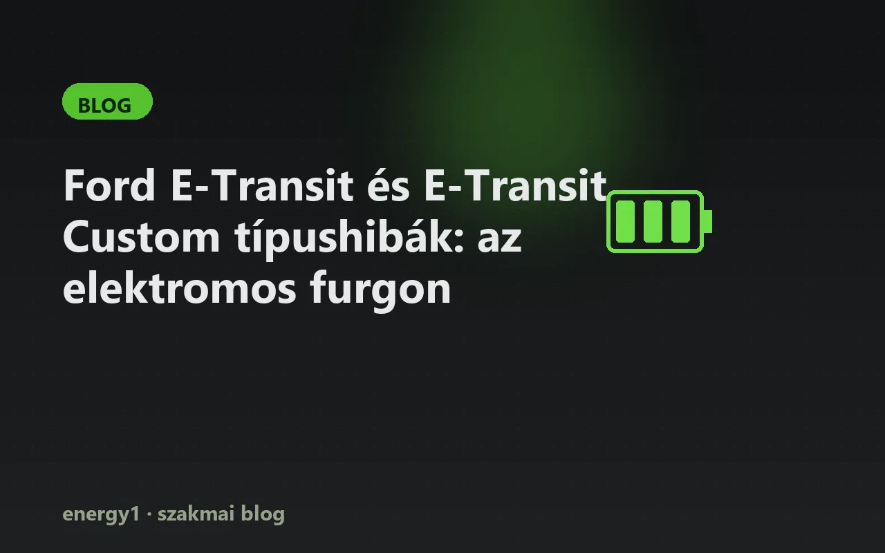 Ford E-Transit és E-Transit Custom típushibák: az elektromos furgon
