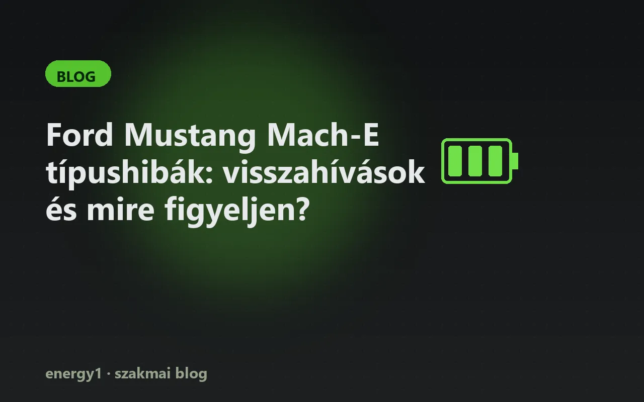 Ford Mustang Mach-E típushibák: visszahívások és mire figyeljen?