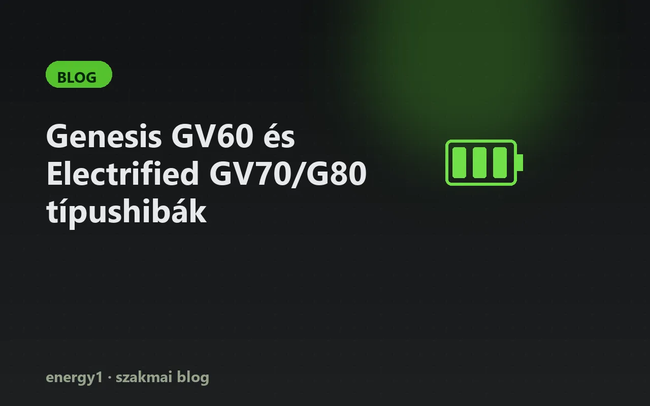 Genesis GV60 és Electrified GV70/G80 típushibák