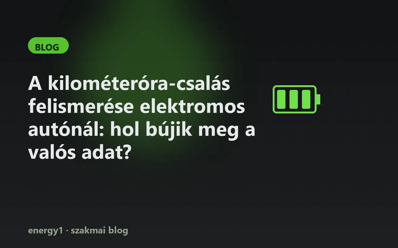 A kilométeróra-csalás felismerése elektromos autónál: hol bújik meg a valós adat?