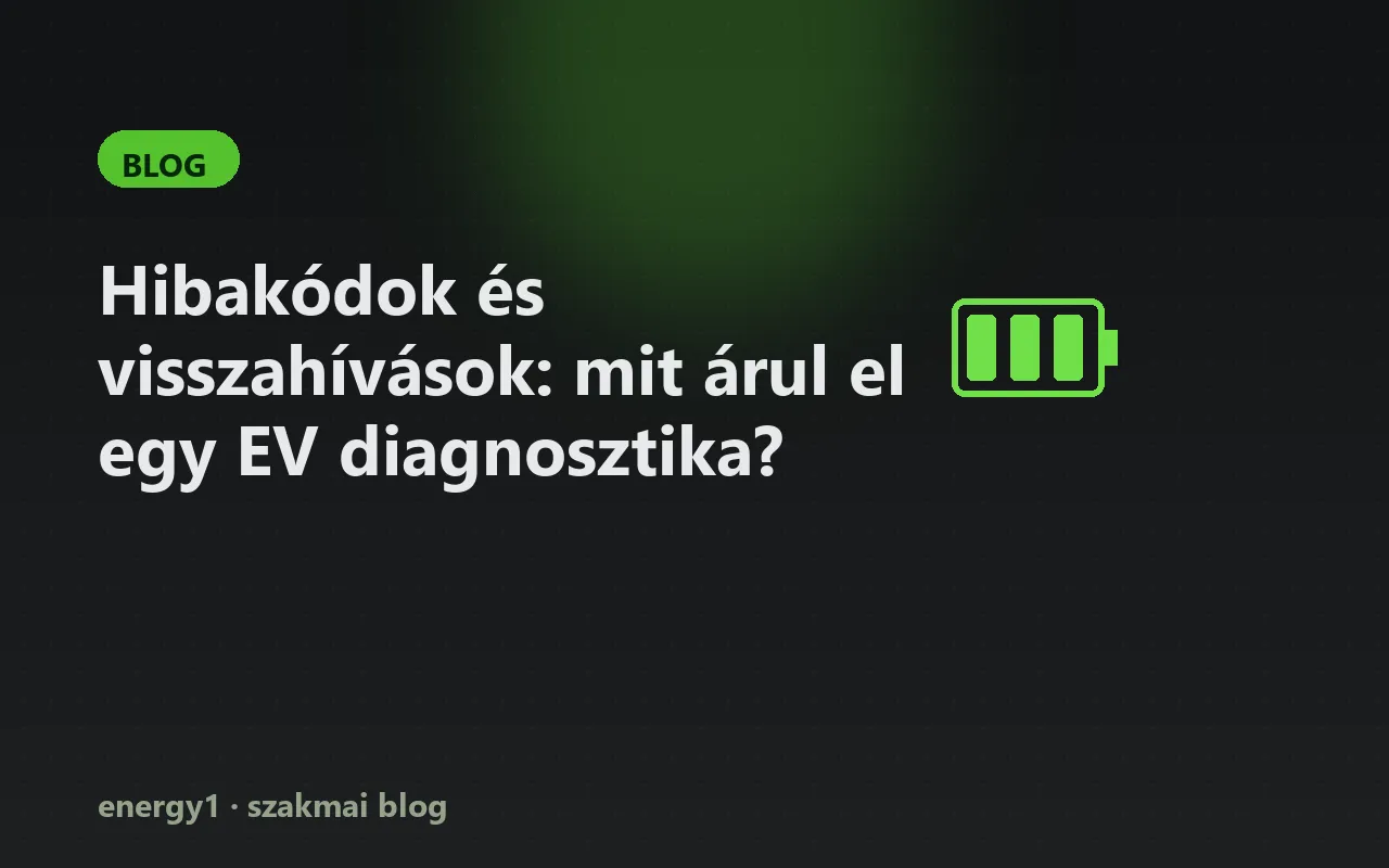 Hibakódok és visszahívások: mit árul el egy EV diagnosztika?