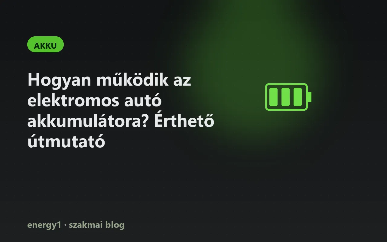 Hogyan működik az elektromos autó akkumulátora? Érthető útmutató - akku