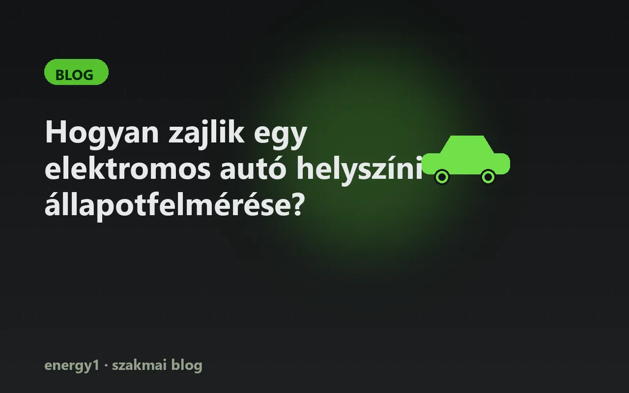 Hogyan zajlik egy elektromos autó helyszíni állapotfelmérése?