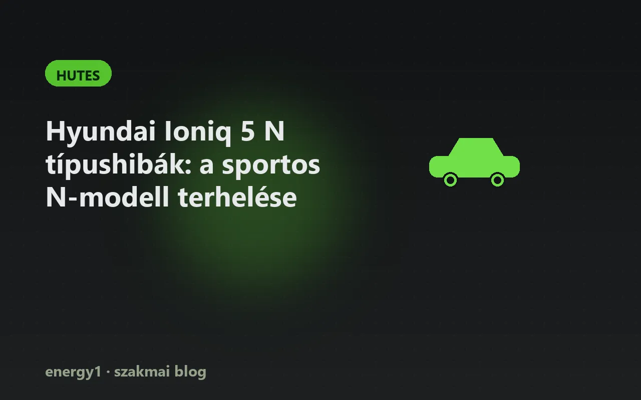 Hyundai Ioniq 5 N típushibák: a sportos N-modell terhelése - hutes