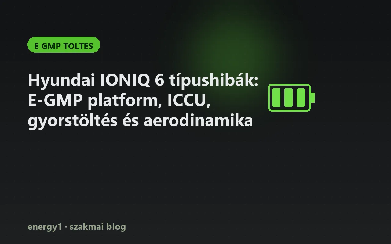 Hyundai IONIQ 6 típushibák: E-GMP platform, ICCU, gyorstöltés és aerodinamika - e gmp toltes