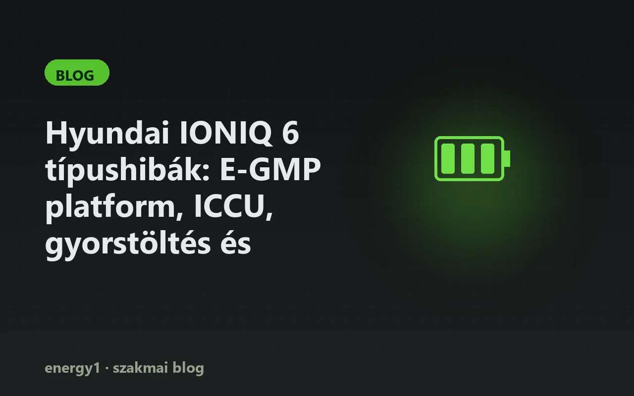 Hyundai IONIQ 6 típushibák: E-GMP platform, ICCU, gyorstöltés és aerodinamika