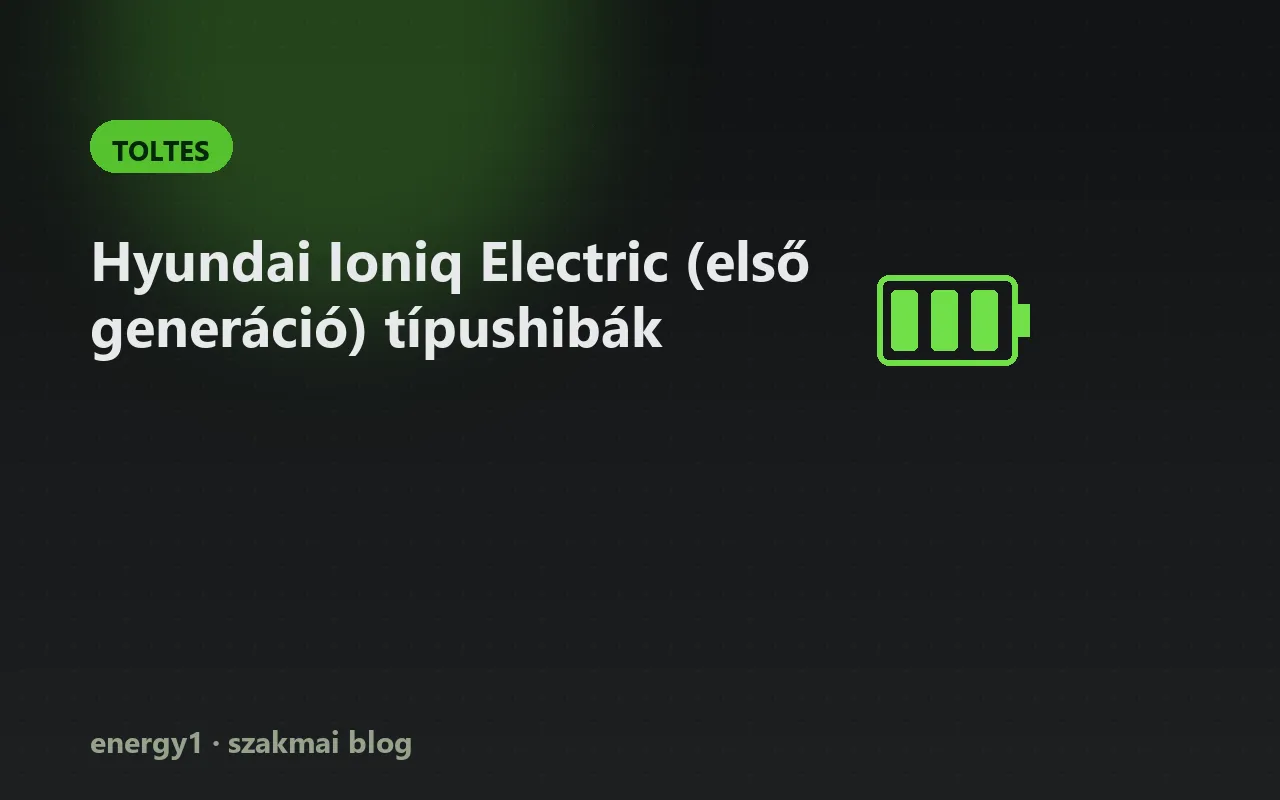 Hyundai Ioniq Electric (első generáció) típushibák - toltes