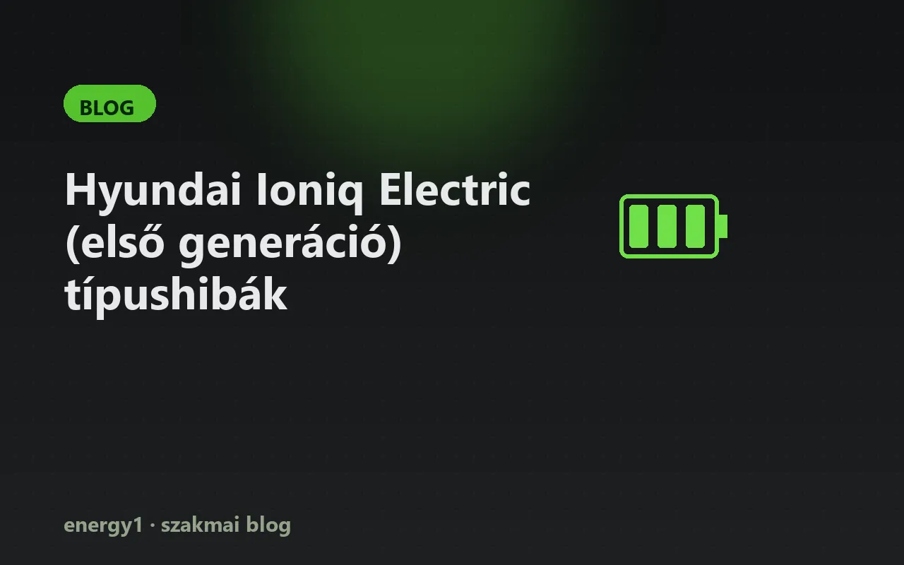 Hyundai Ioniq Electric (első generáció) típushibák