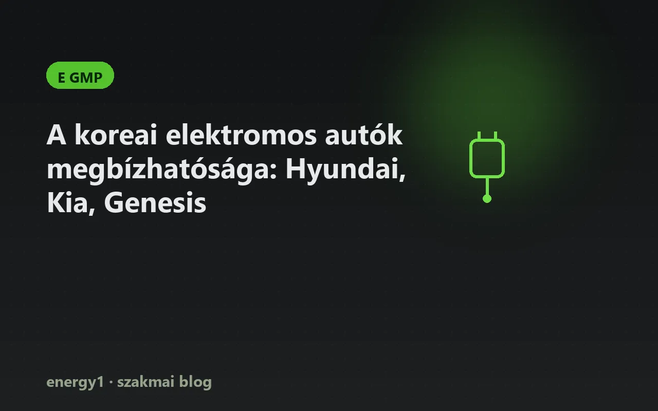 A koreai elektromos autók megbízhatósága: Hyundai, Kia, Genesis - e gmp