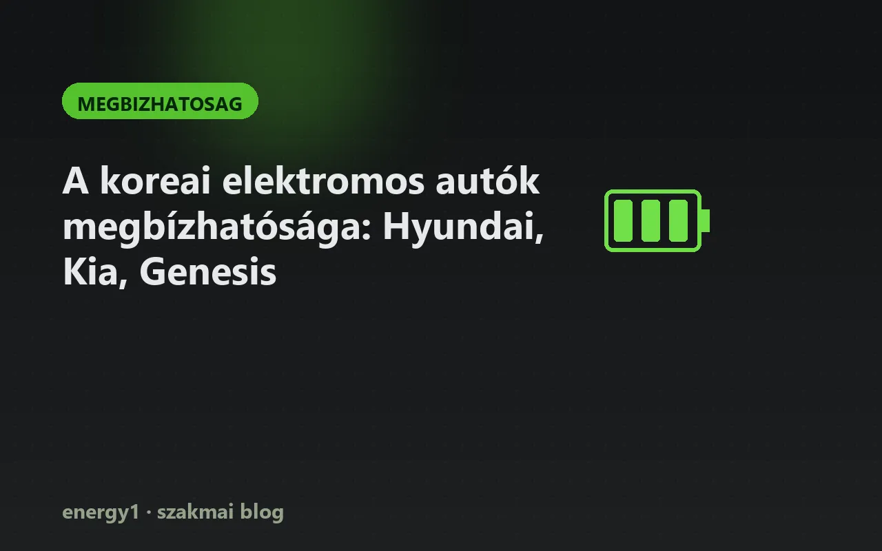 A koreai elektromos autók megbízhatósága: Hyundai, Kia, Genesis - megbizhatosag