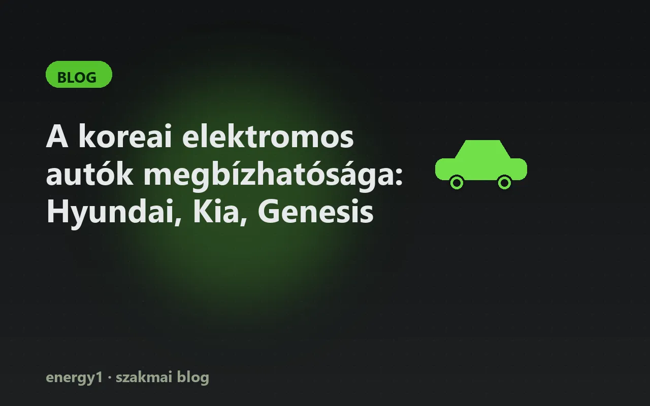 A koreai elektromos autók megbízhatósága: Hyundai, Kia, Genesis