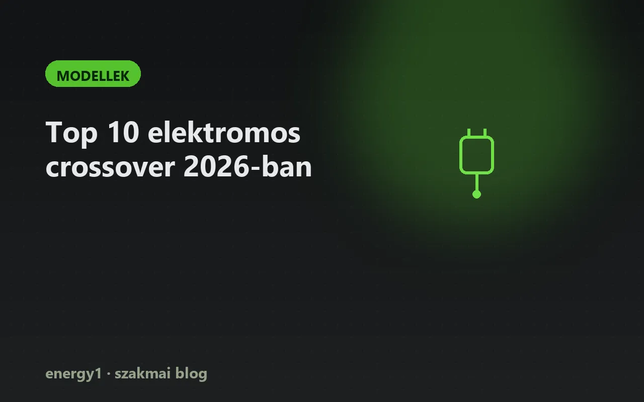 Top 10 elektromos crossover 2026-ban - modellek