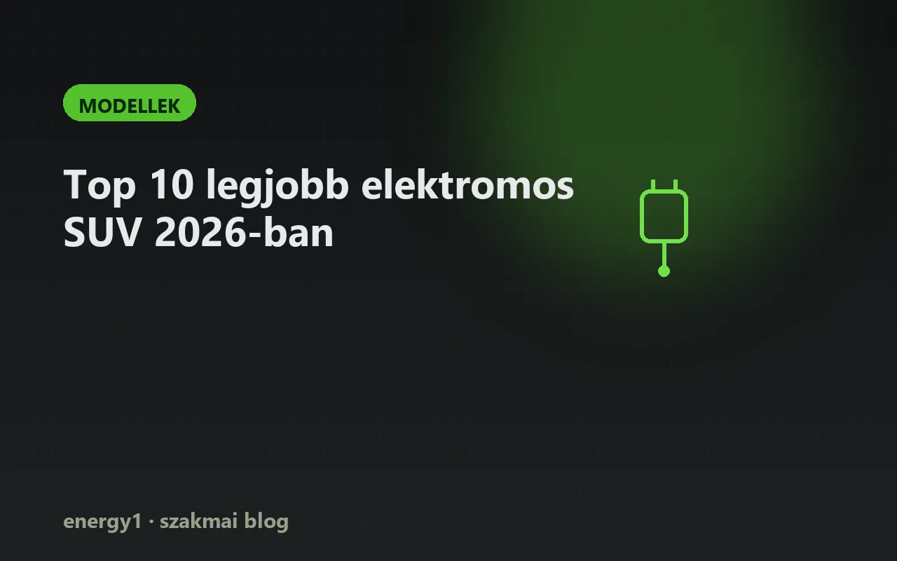 Top 10 legjobb elektromos SUV 2026-ban - modellek