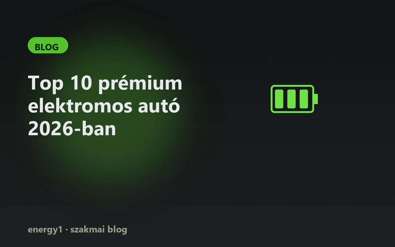 Top 10 prémium elektromos autó 2026-ban