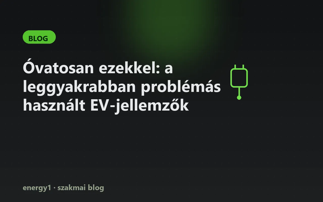 Óvatosan ezekkel: a leggyakrabban problémás használt EV-jellemzők