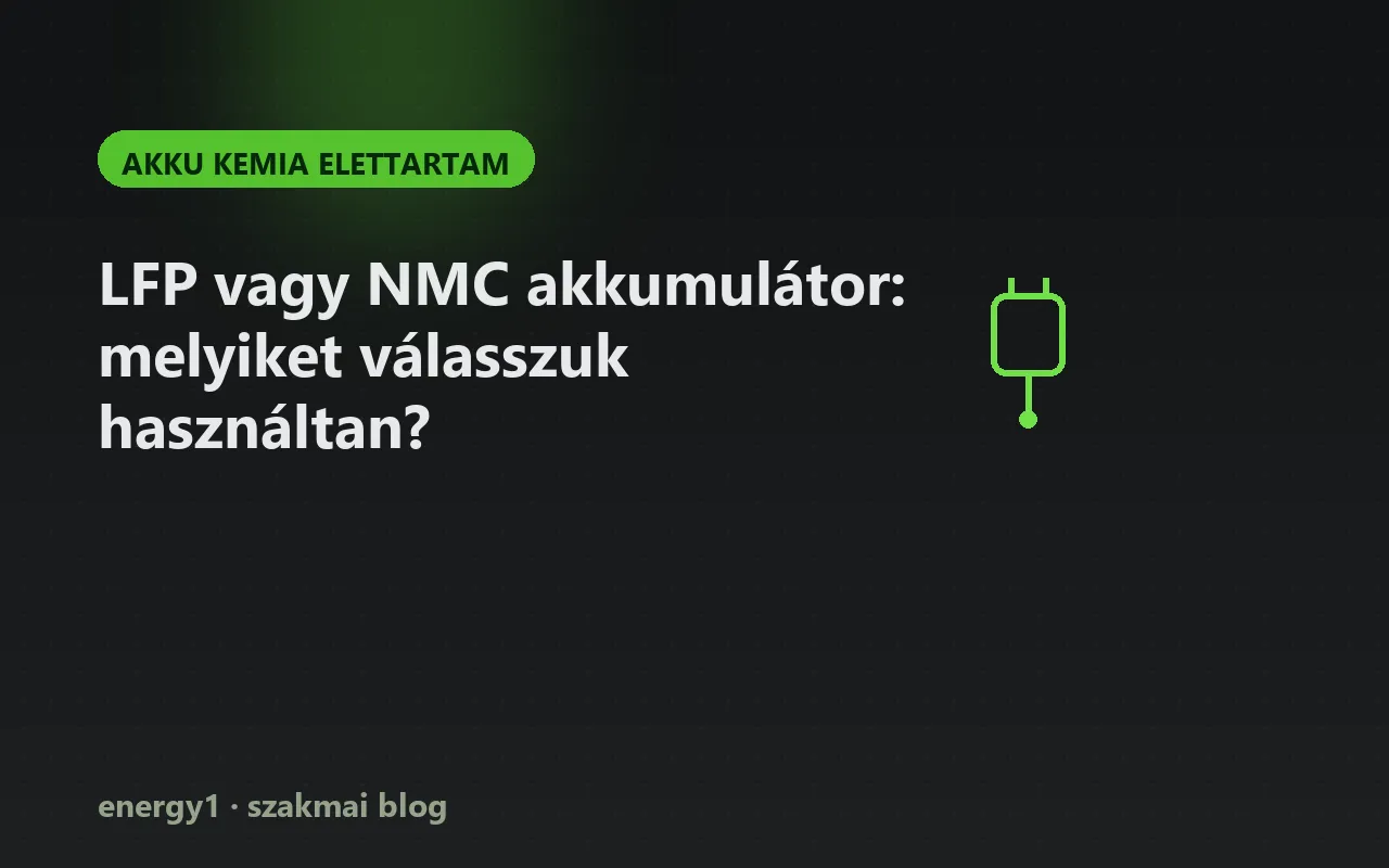 LFP vagy NMC akkumulátor: melyiket válasszuk használtan? - akku kemia elettartam